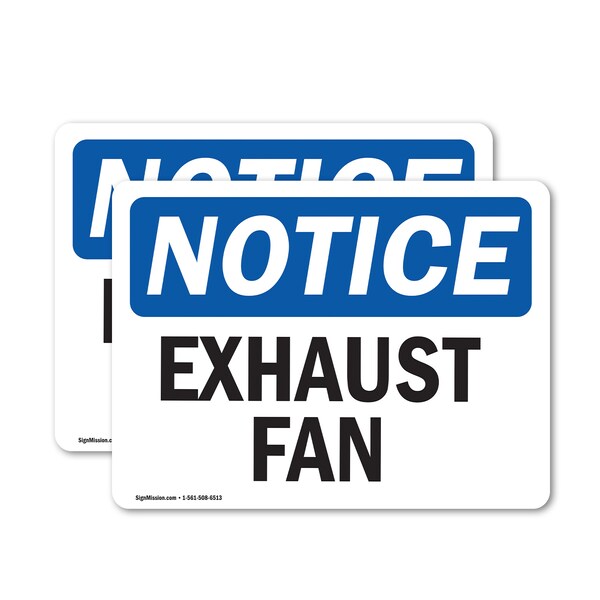 Signmission Exhaust Fan, 14 in W x Rectangle, Vinyl Decal OS-2PACK-NS-D-1014-L-12212 - main